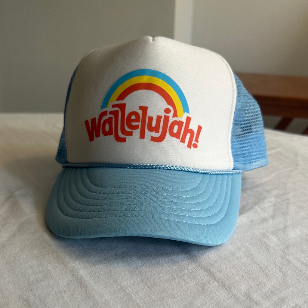 Wallys Blue And White Trucker Hat